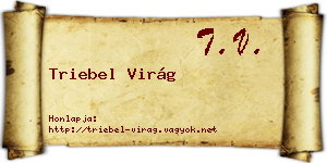 Triebel Virág névjegykártya