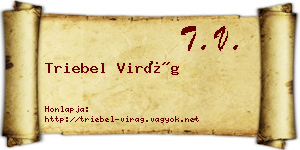 Triebel Virág névjegykártya